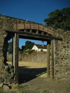 A view of the writer's home in Jack London State Park